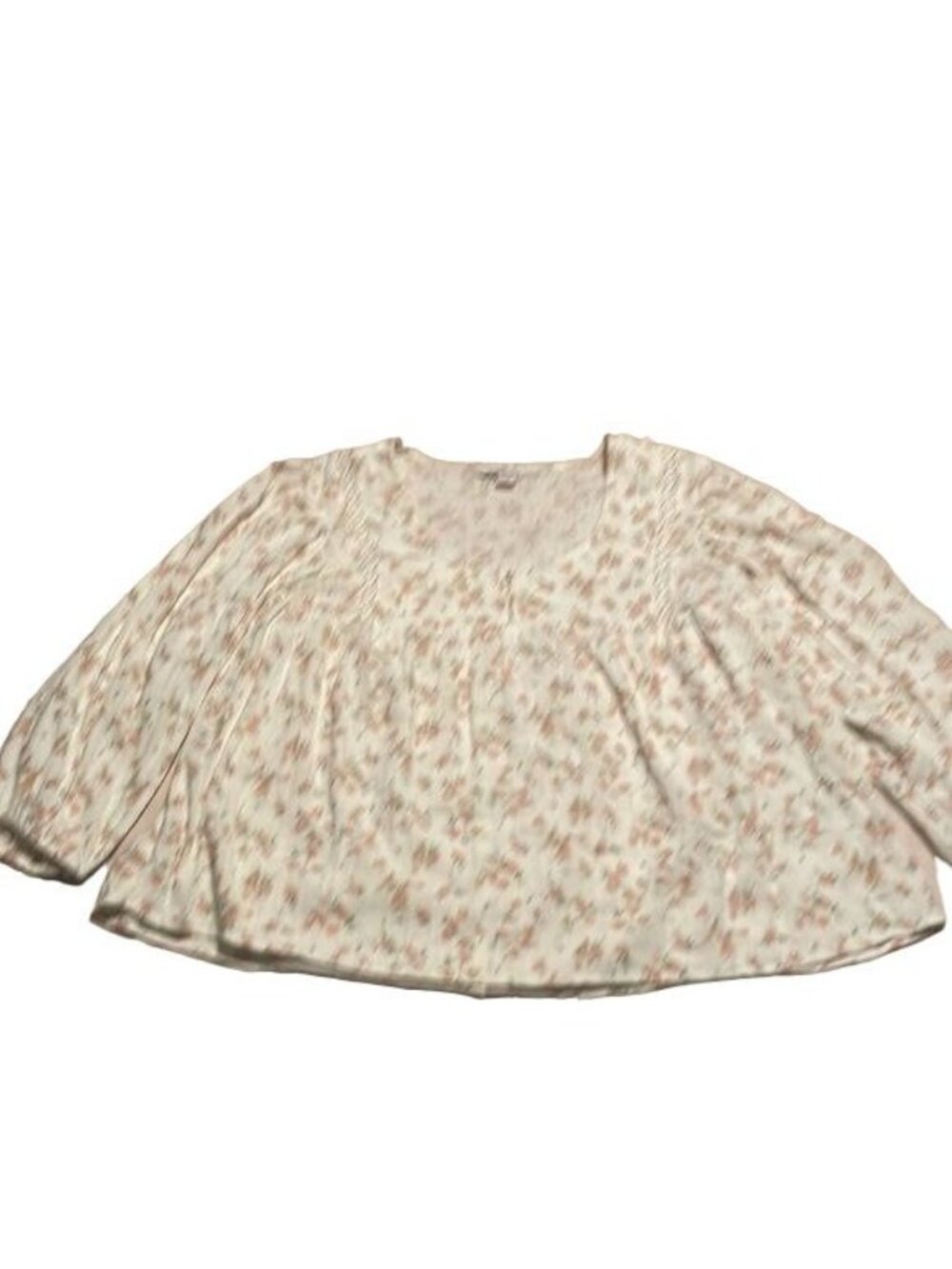 American Eagle Balloon 3/4 sleeve Blouse Pink Flowers sz S/P Baby Doll